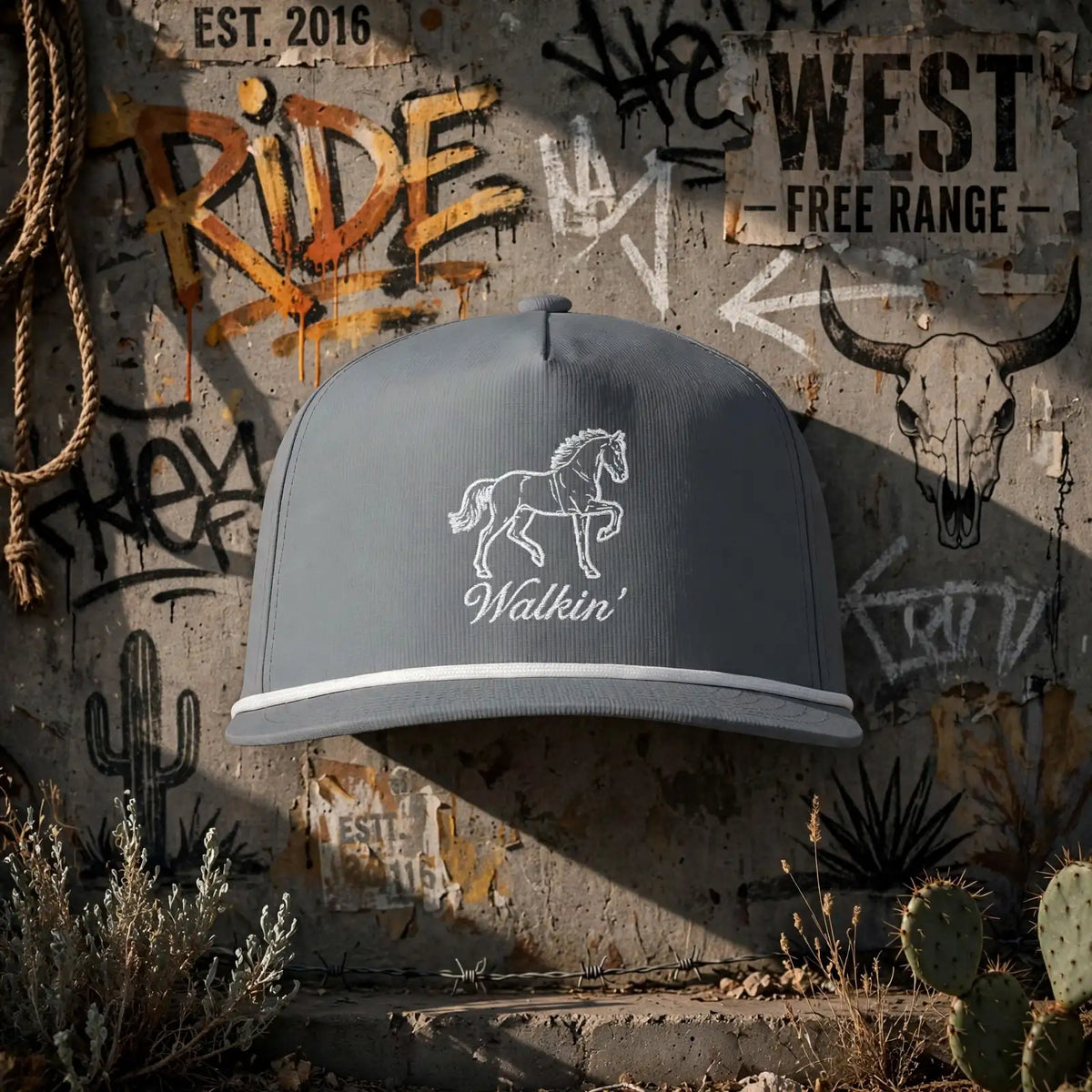 Walkin' Rope Style Trucker Hat — Tennessee Walking Horse Patch Cap