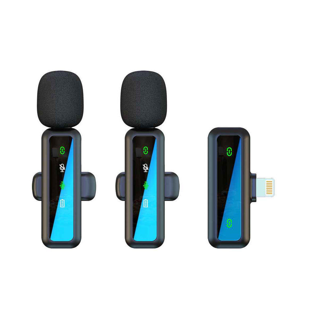 Wireless Lapel Microphone for Live Streaming - Outdoor Noise Reduction Small Microphone