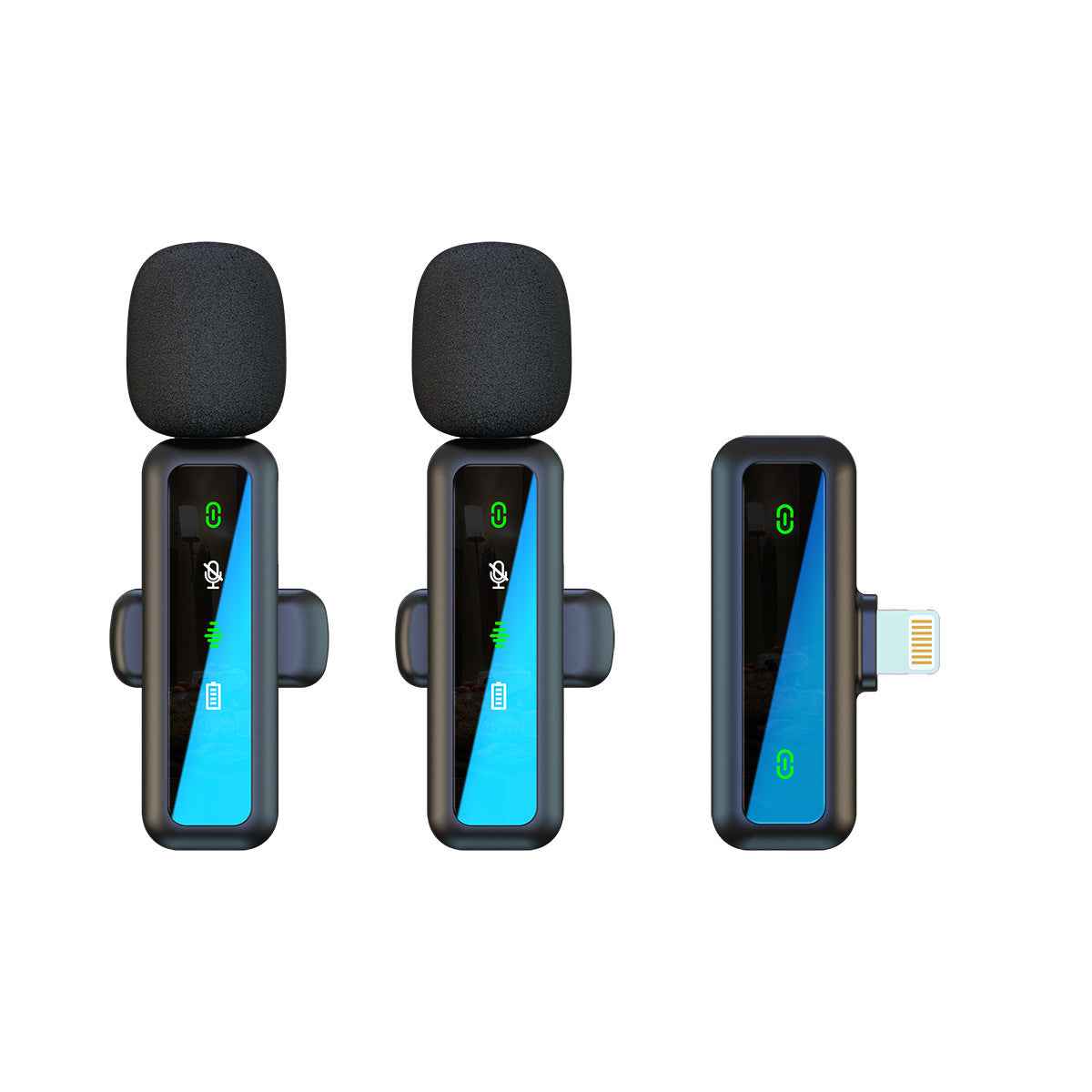 Wireless Lapel Microphone for Live Streaming - Outdoor Noise Reduction Small Microphone