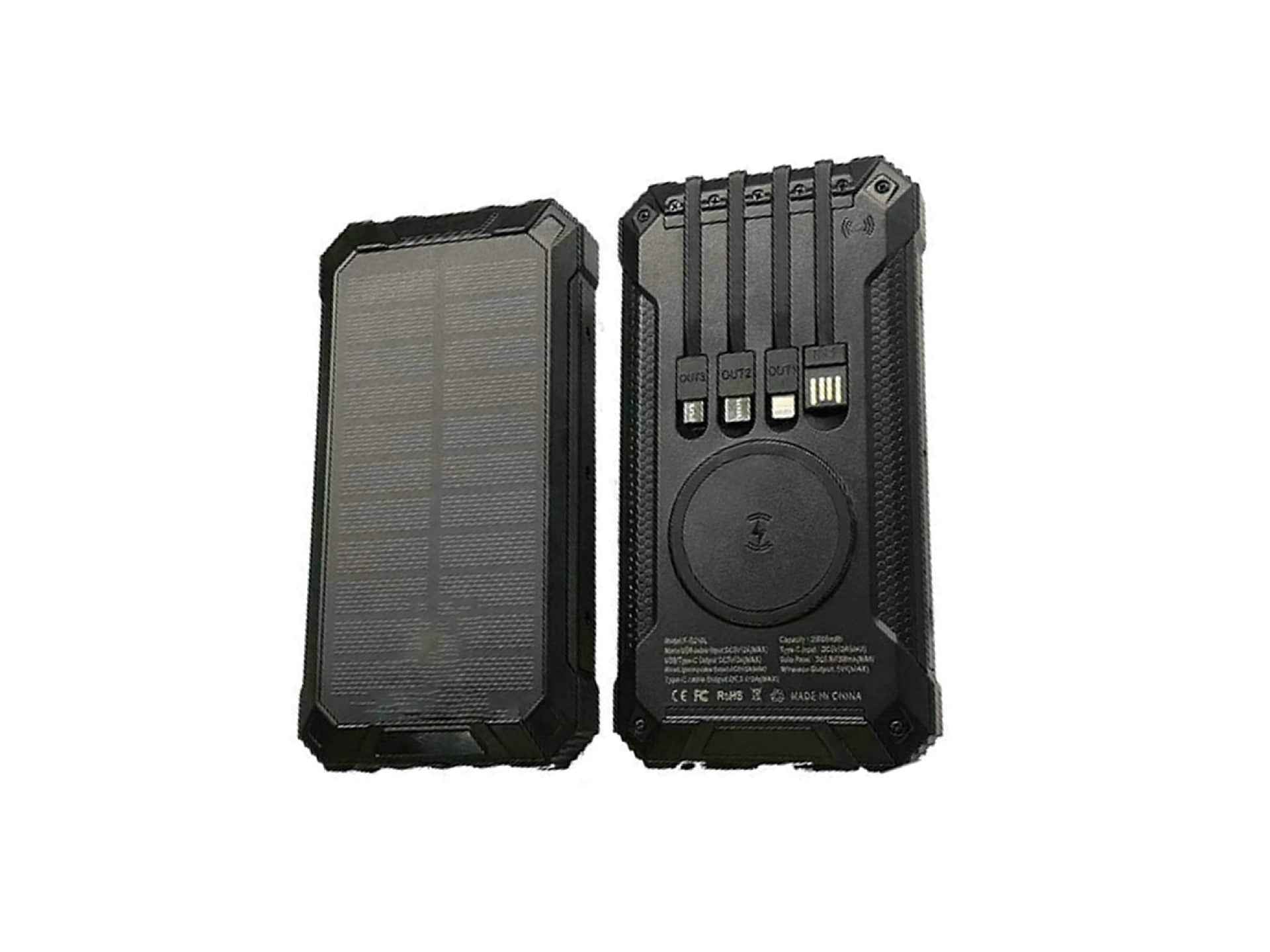 Wireless Solar Power Bank 20000 mAh for Ultimate Portability and Convenience
