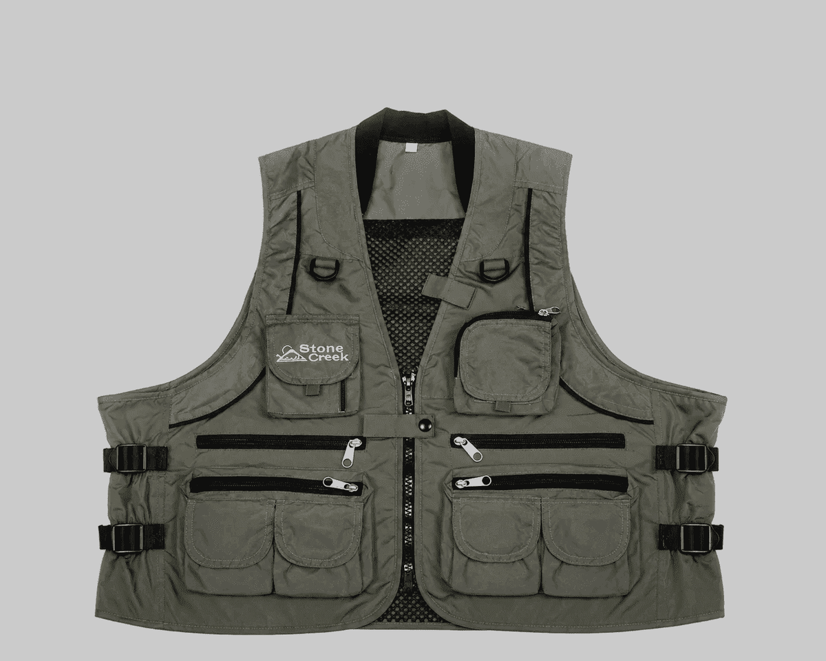 Stone Creek Deluxe Multi-Pocket Fishing Vest | Lightweight Utility Gear - Clear Water Trading Co.