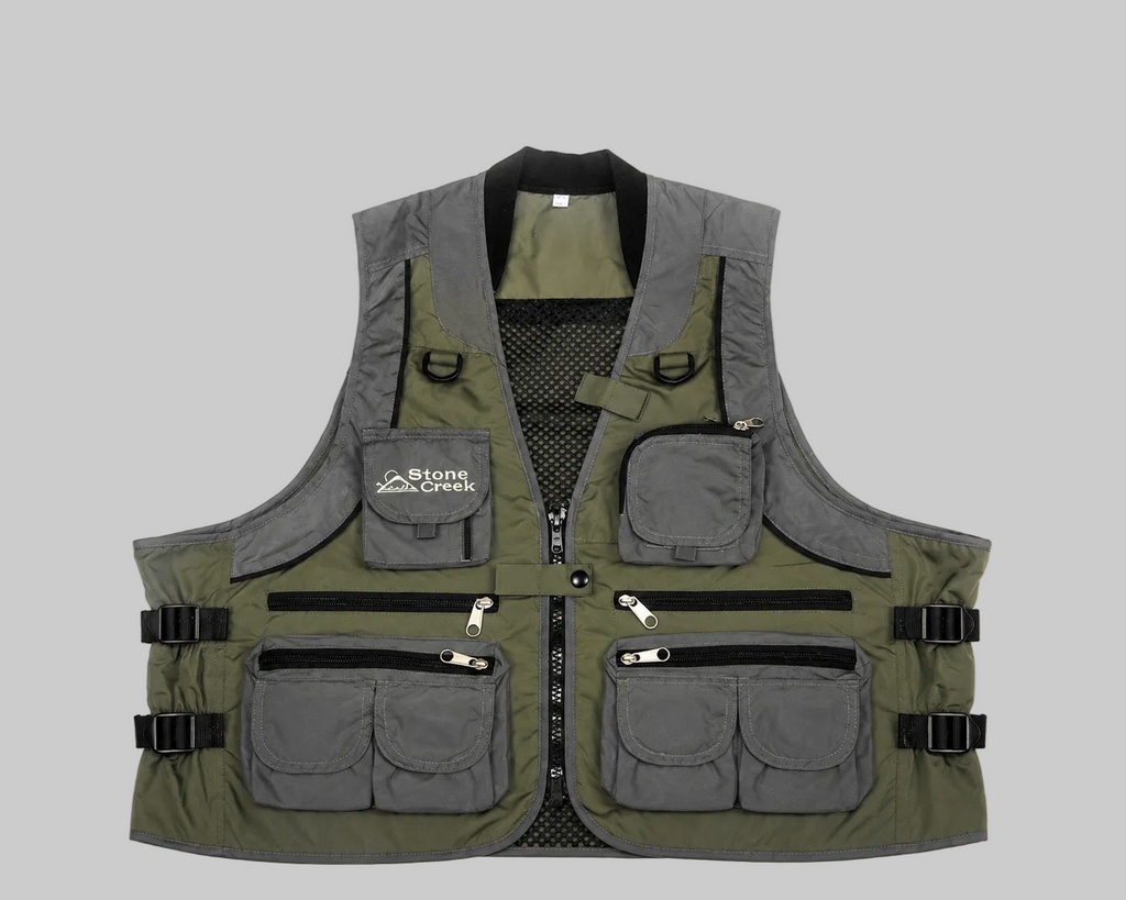 Stone Creek Deluxe Multi-Pocket Fishing Vest | Lightweight Utility Gear