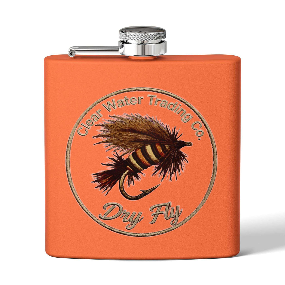 Flasque de pêche à la mouche Clear Water Trading Co. - 177 ml en acier inoxydable, pêche à la mouche