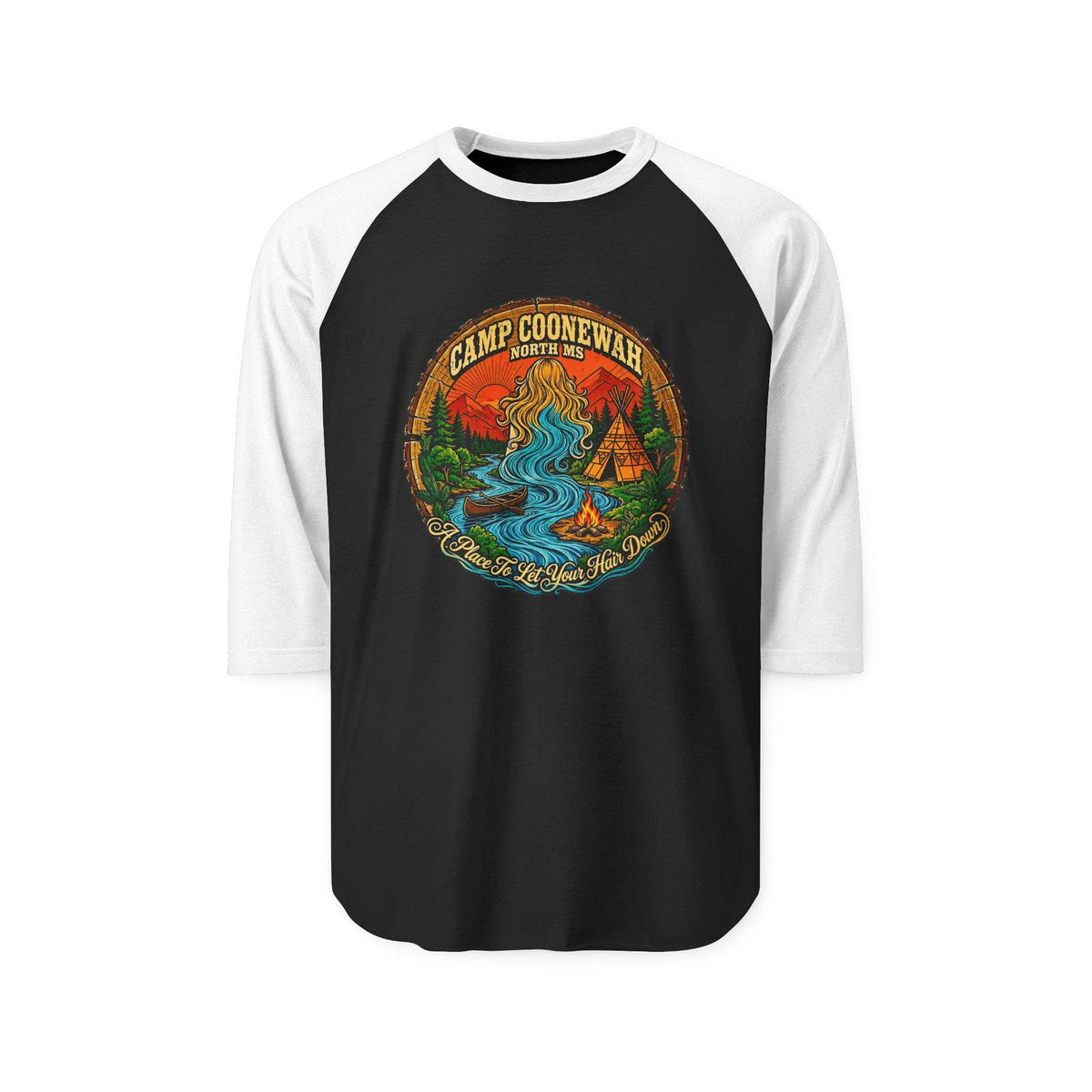 Camp Coonewah – The Campfire Raglan 3/4 Sleeve