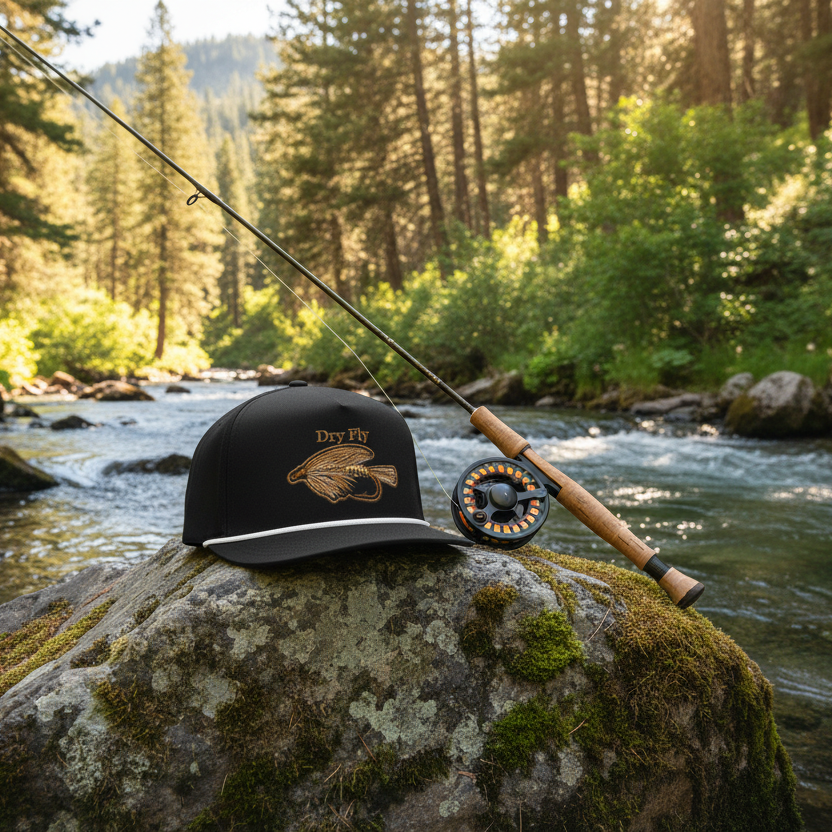 Dry Fly Snapback, Rope Brim Trucker Hat