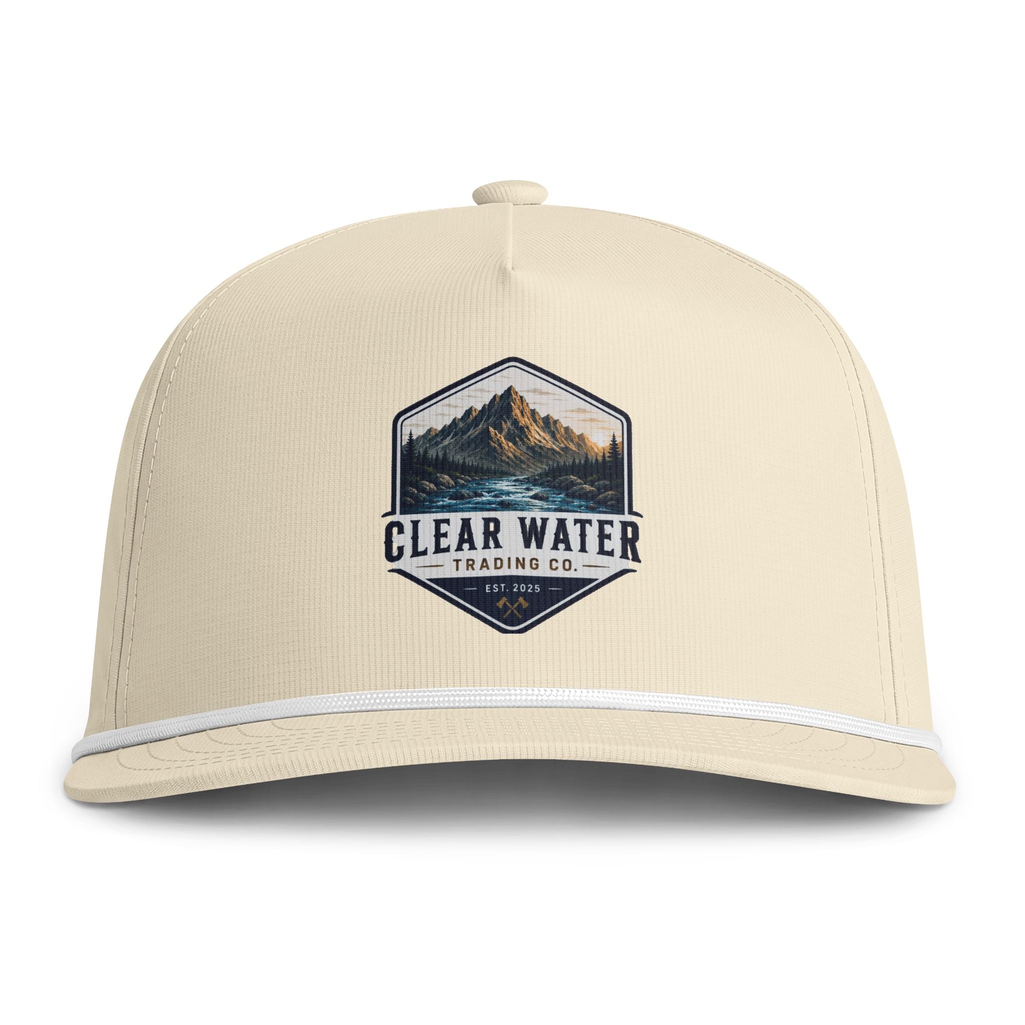 Clear Water Mountain Rope Cap — Vintage Outdoor Trucker Hat