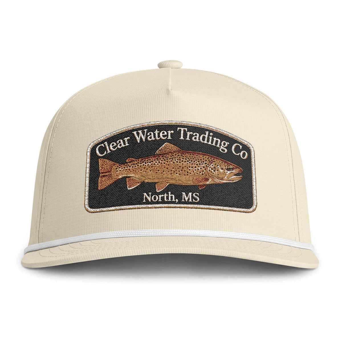 N° 23 - La truite brune baignée de soleil - Édition écusson arche - Casquette trucker à visière en corde