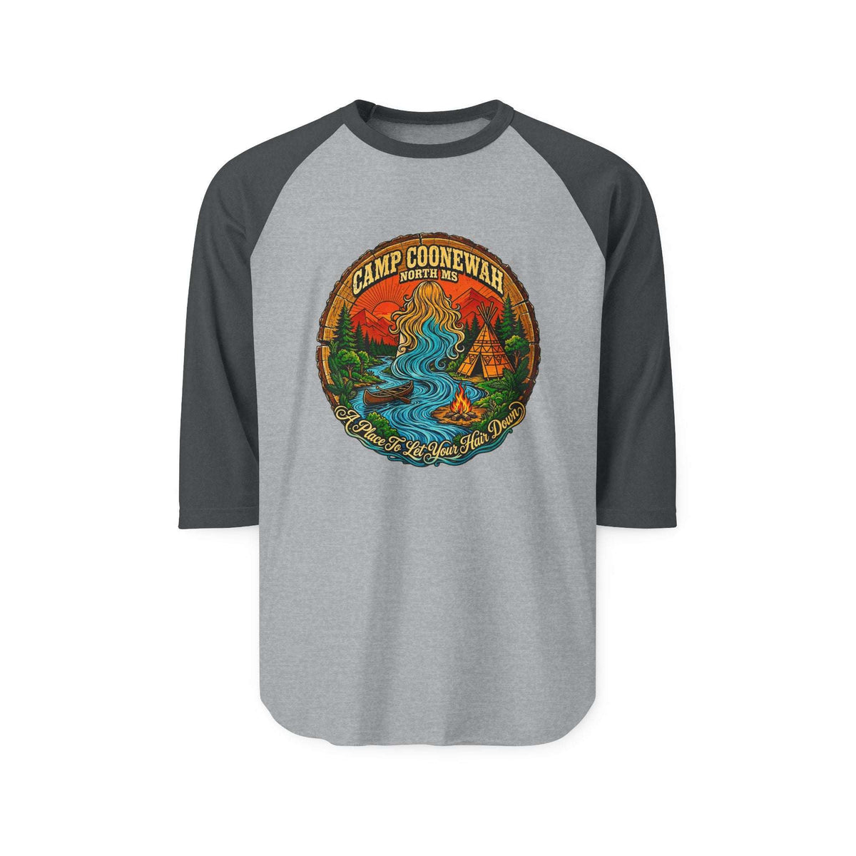 Camp Coonewah – The Campfire Raglan 3/4 Sleeve