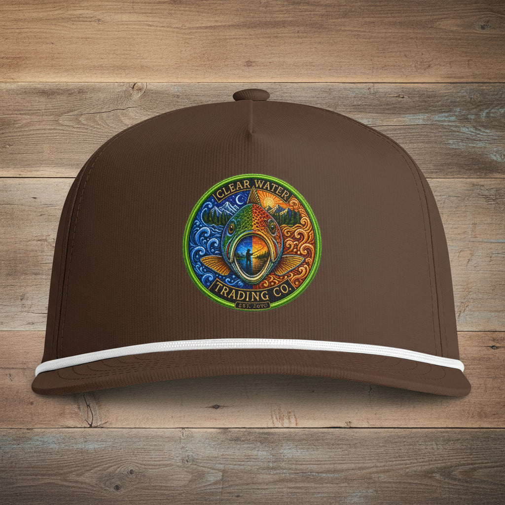 Clear Water Trading Co. — Premium Trout Badge Rope Hat