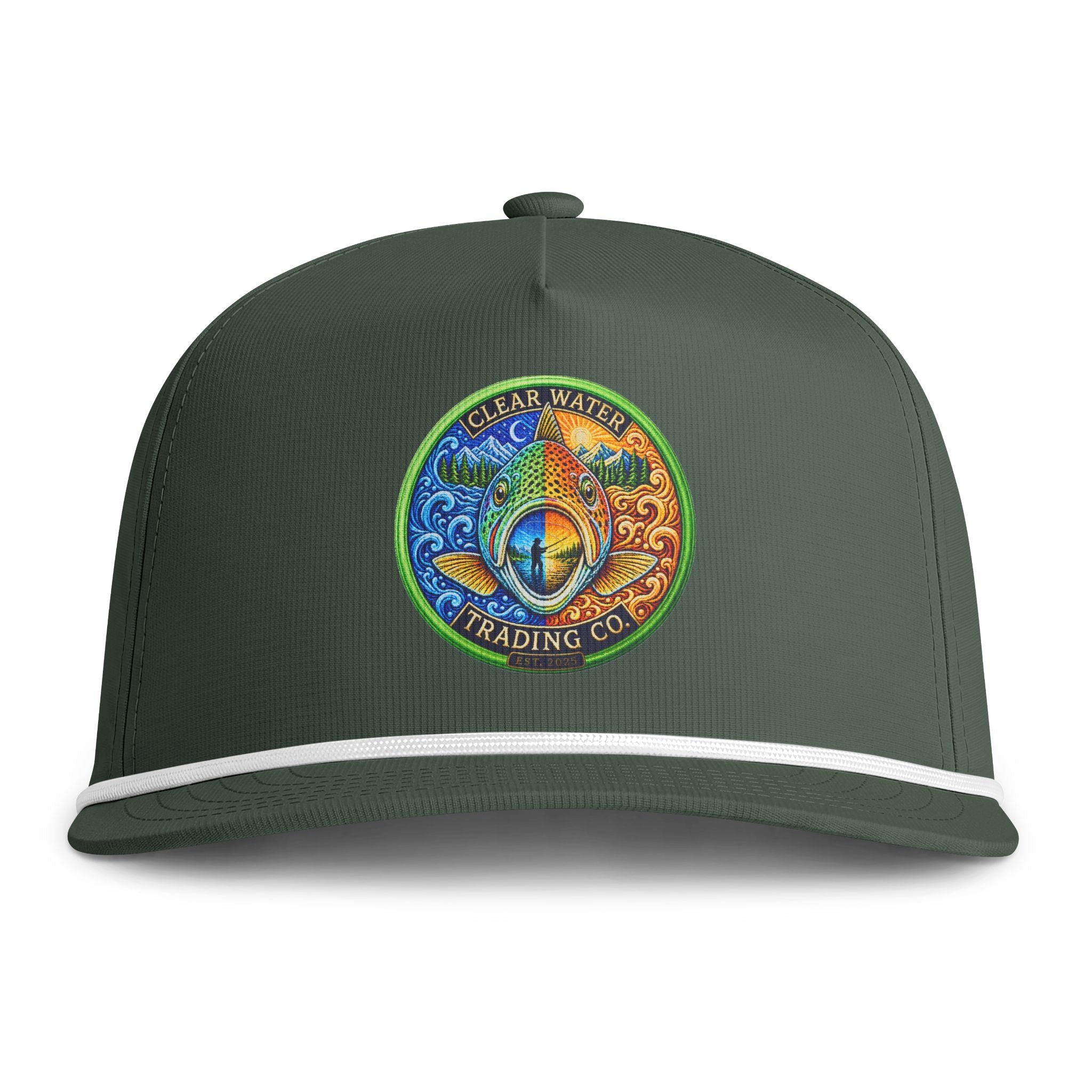 Clear Water Trading Co. — Premium Trout Badge Rope Cap