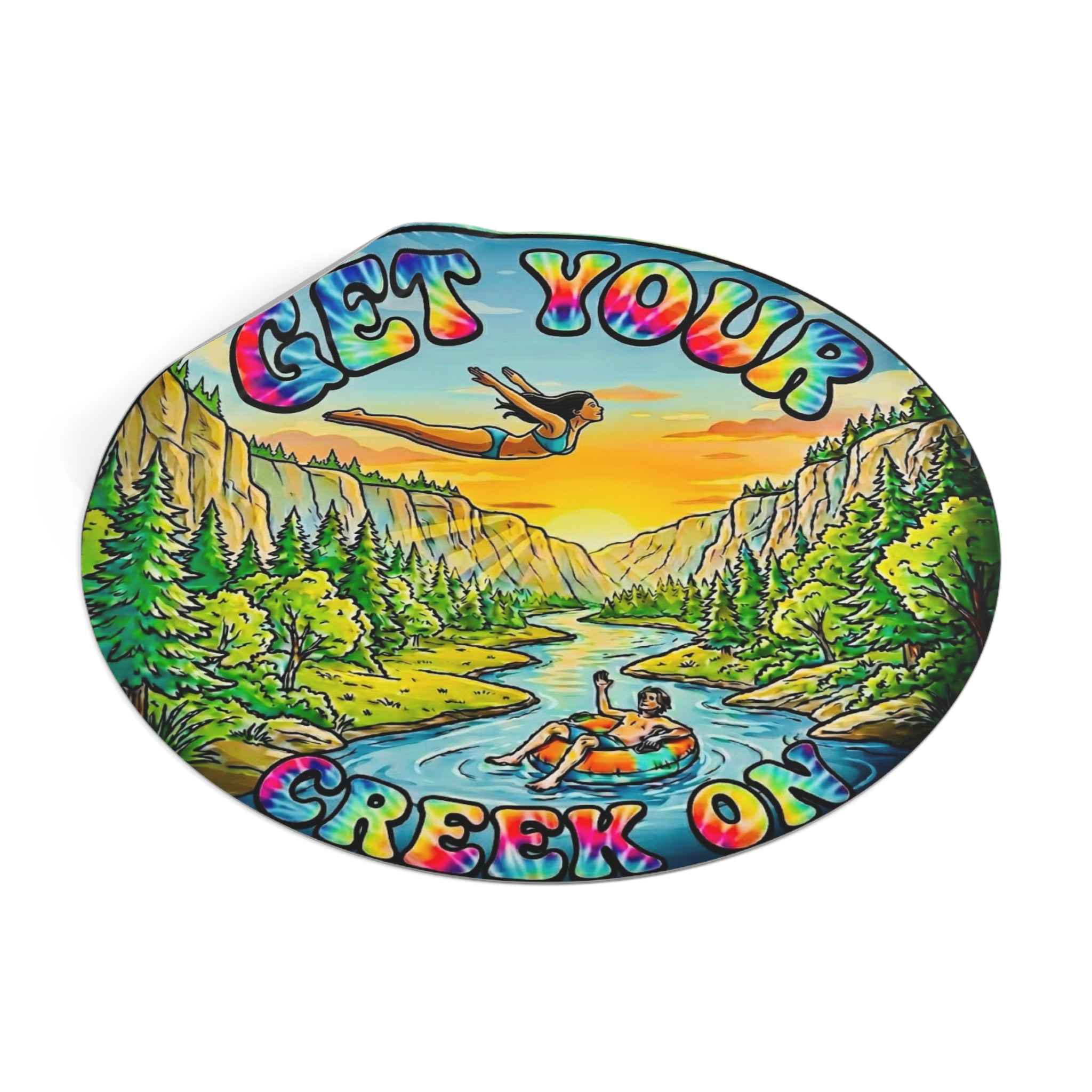 Get Your Creek On Round Vinyl Sticker — Clear Water Trading Co. (3" or 4")