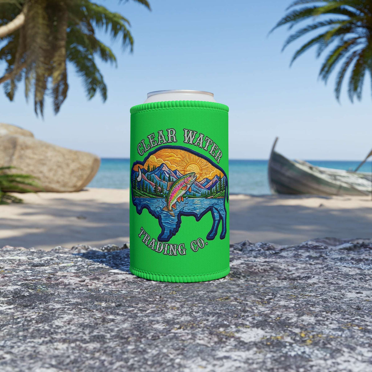 Sunset Buffalo Can Koozie