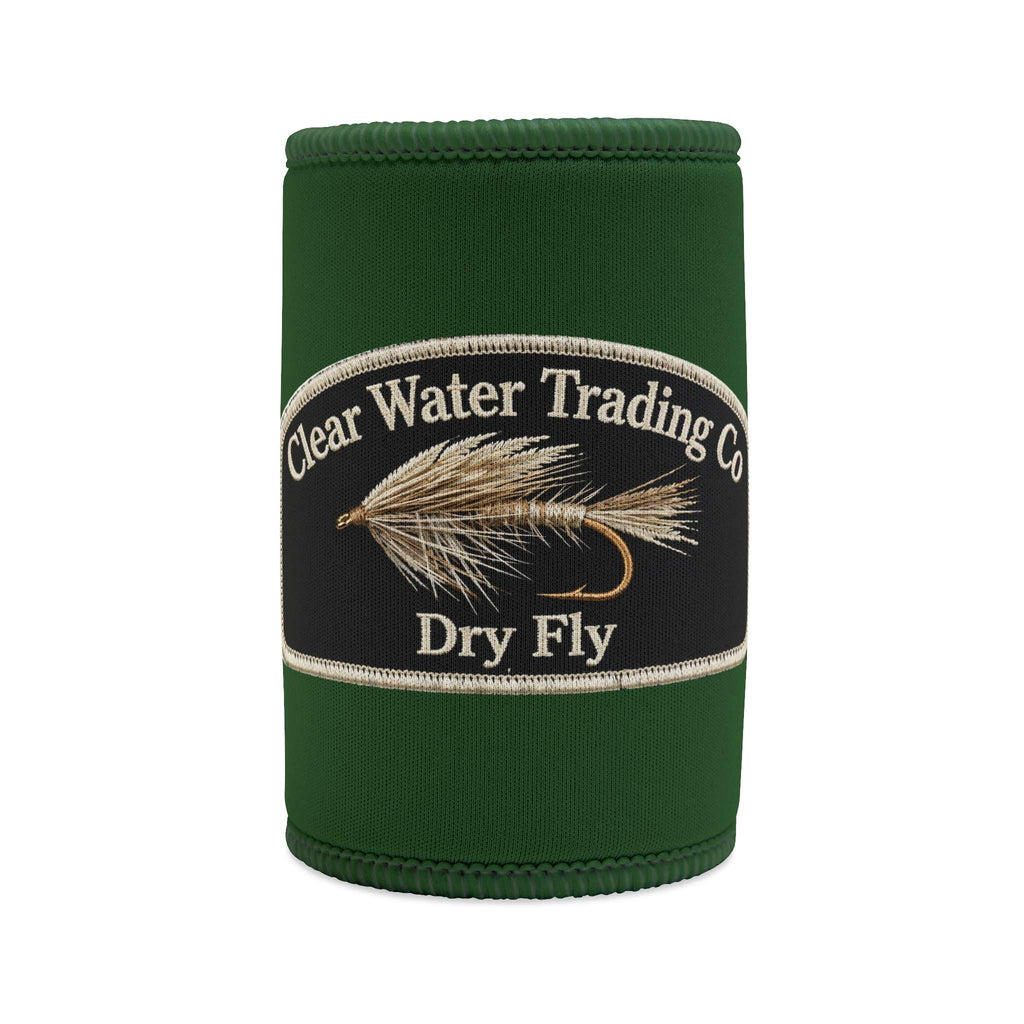Housse isotherme en néoprène Clear Water Trading Co. pour canette – pêche à la mouche sèche, format compact