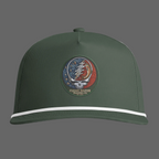 Green cap with a colorful logo and 'Clear Water Trading Co.' text on a white background