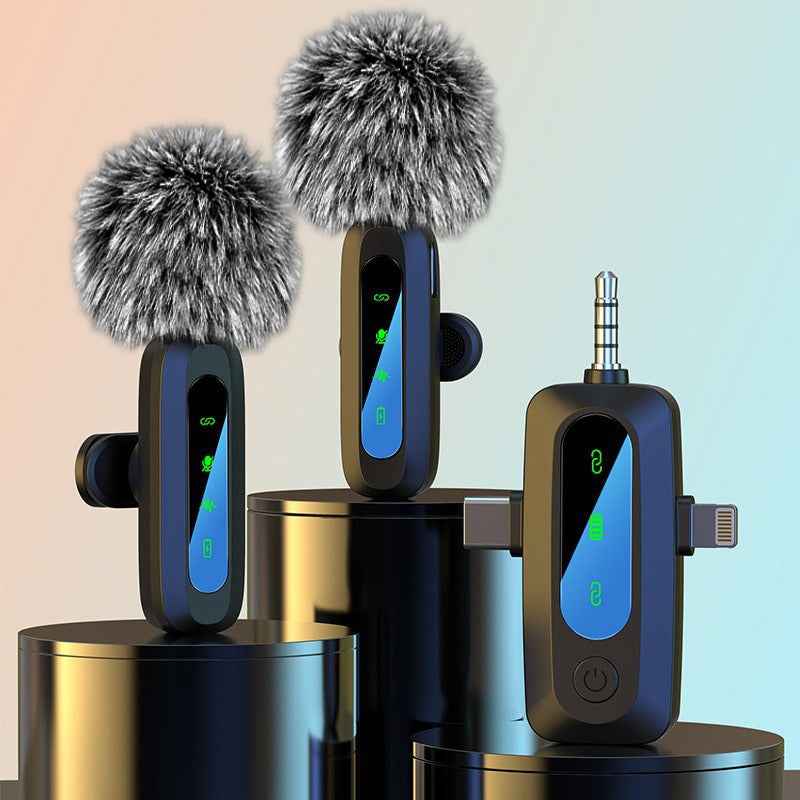 Wireless lavalier microphone J3 three in one interface intelligent sound collection and noise reduction lavalier microphone