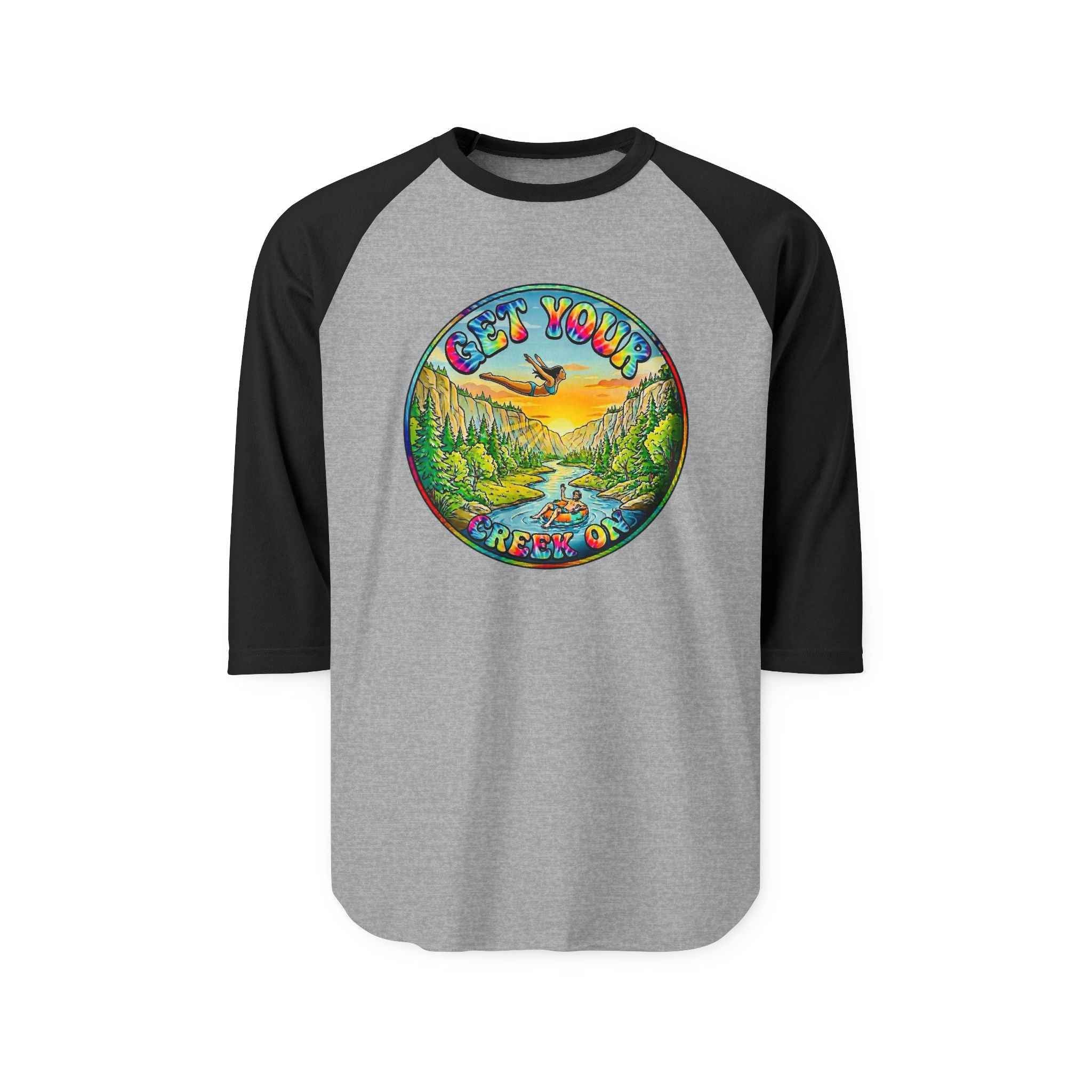 Creek Life Raglan Shirt — "Get Your Creek On" Mid-Sleeve