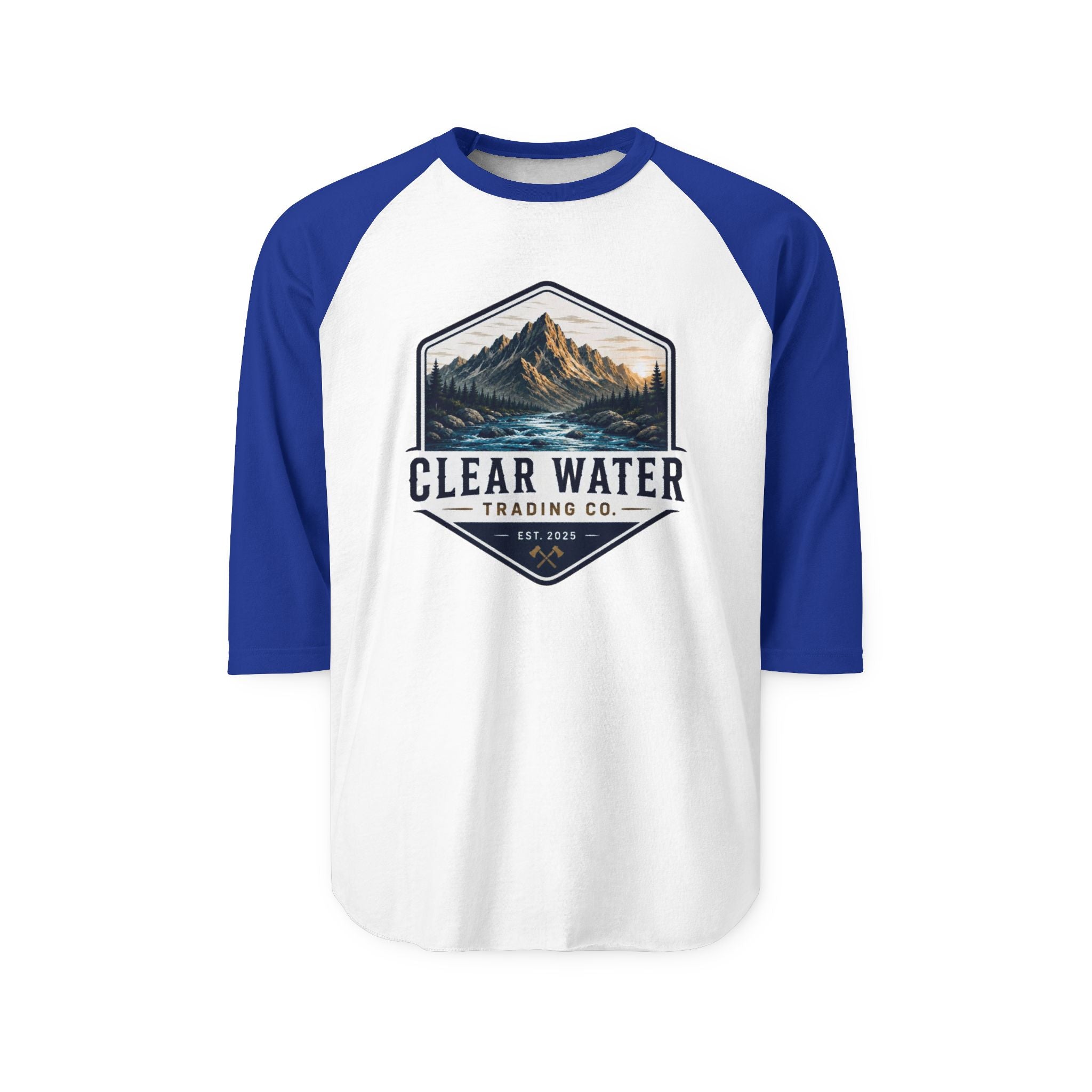 Raglan Shirt - Clear Water Trading Co. Mountain Graphic Baseball Tee