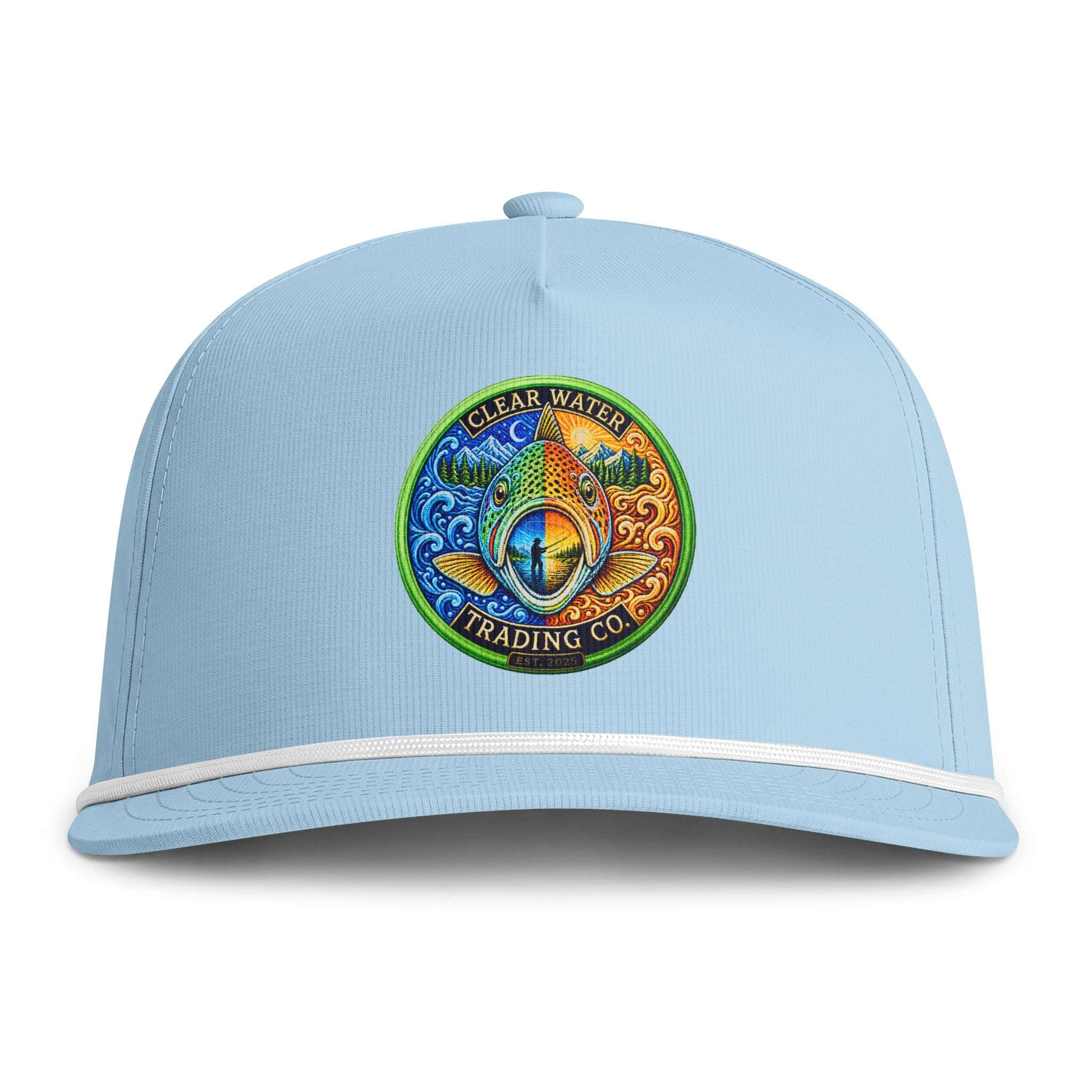 Clear Water Trading Co. — Premium Trout Badge Rope Cap - Clear Water Trading Co.