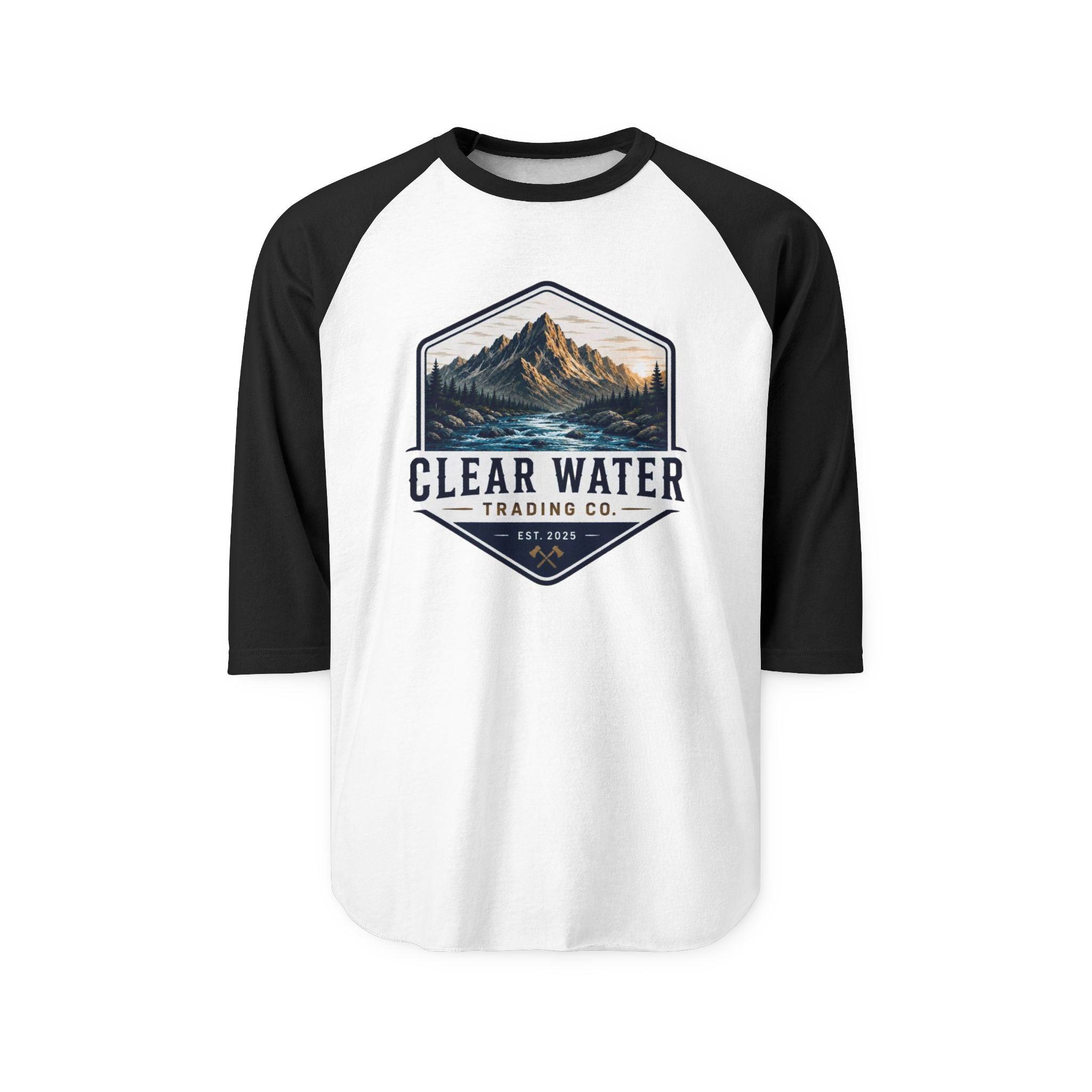Raglan Shirt - Clear Water Trading Co. Mountain Graphic Baseball Tee