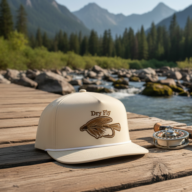 Dry Fly Snapback, Rope Brim Trucker Hat