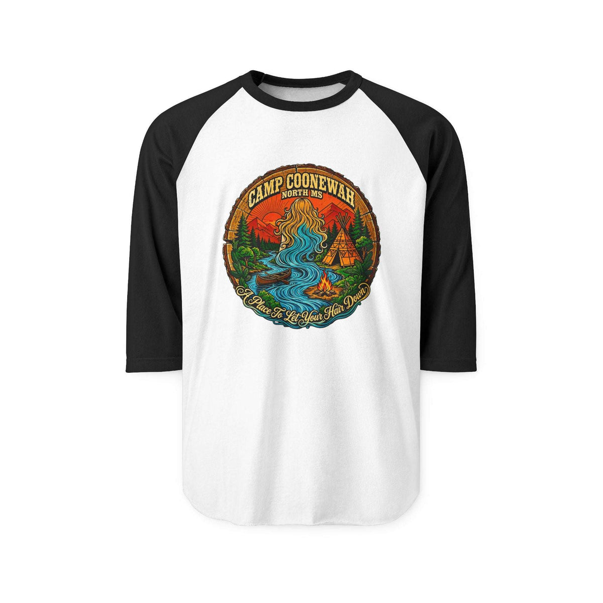 Camp Coonewah – The Campfire Raglan 3/4 Sleeve