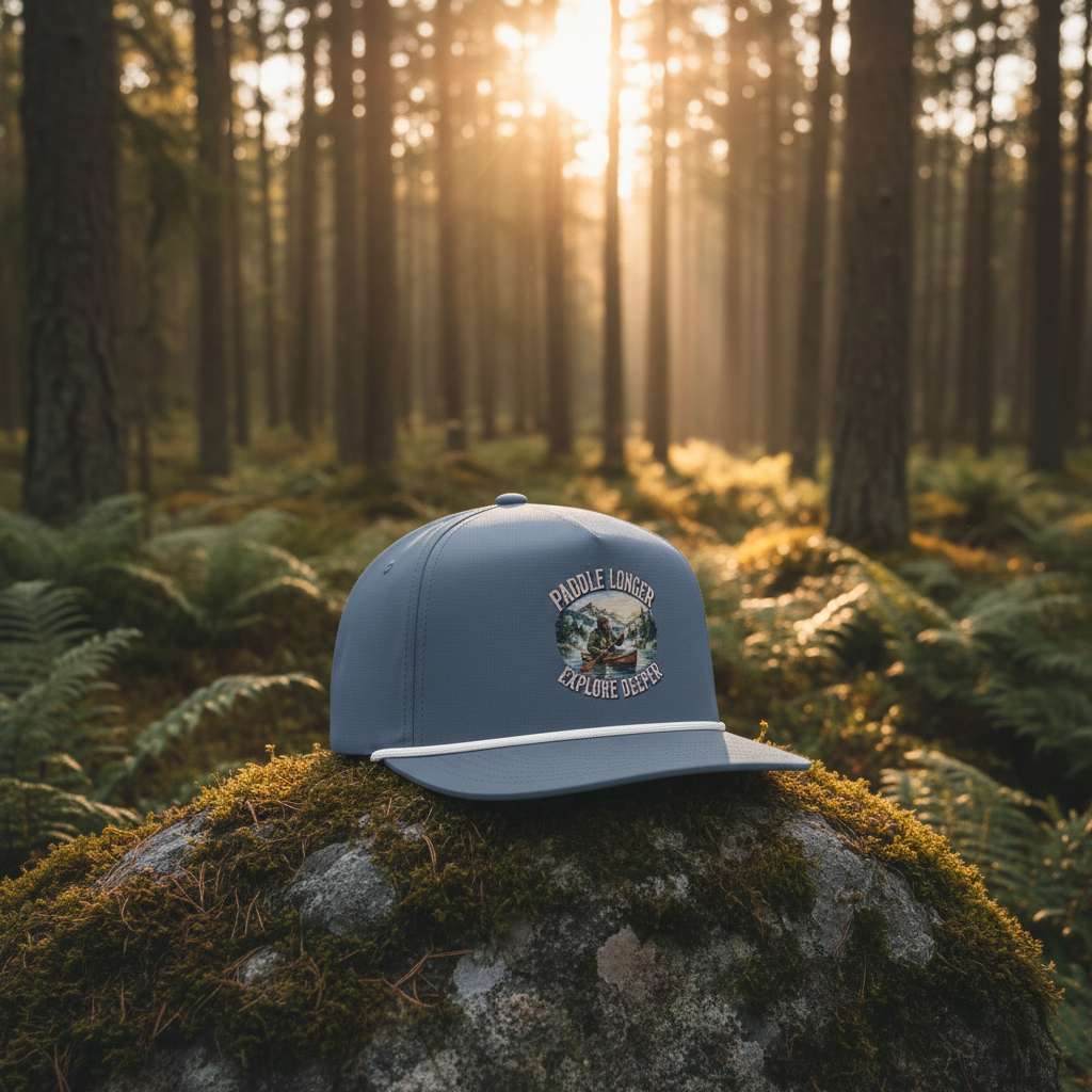 N° 13 - Paddle Longer - Explore Deeper - Casquette Trucker à bord en corde