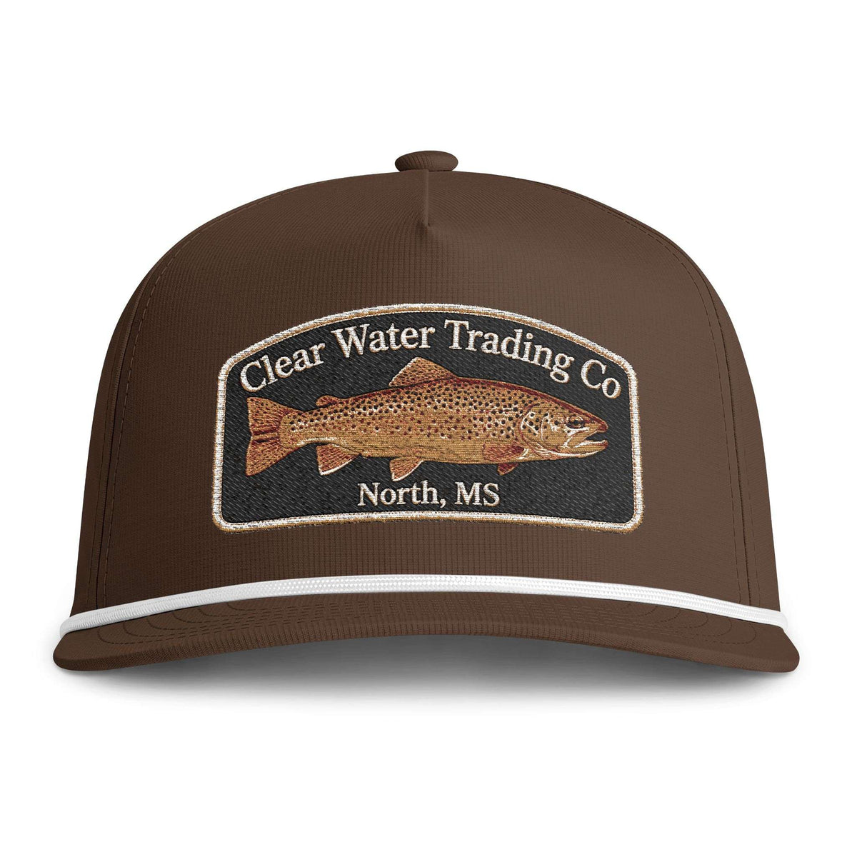 N° 23 - La truite brune baignée de soleil - Édition écusson arche - Casquette trucker à visière en corde