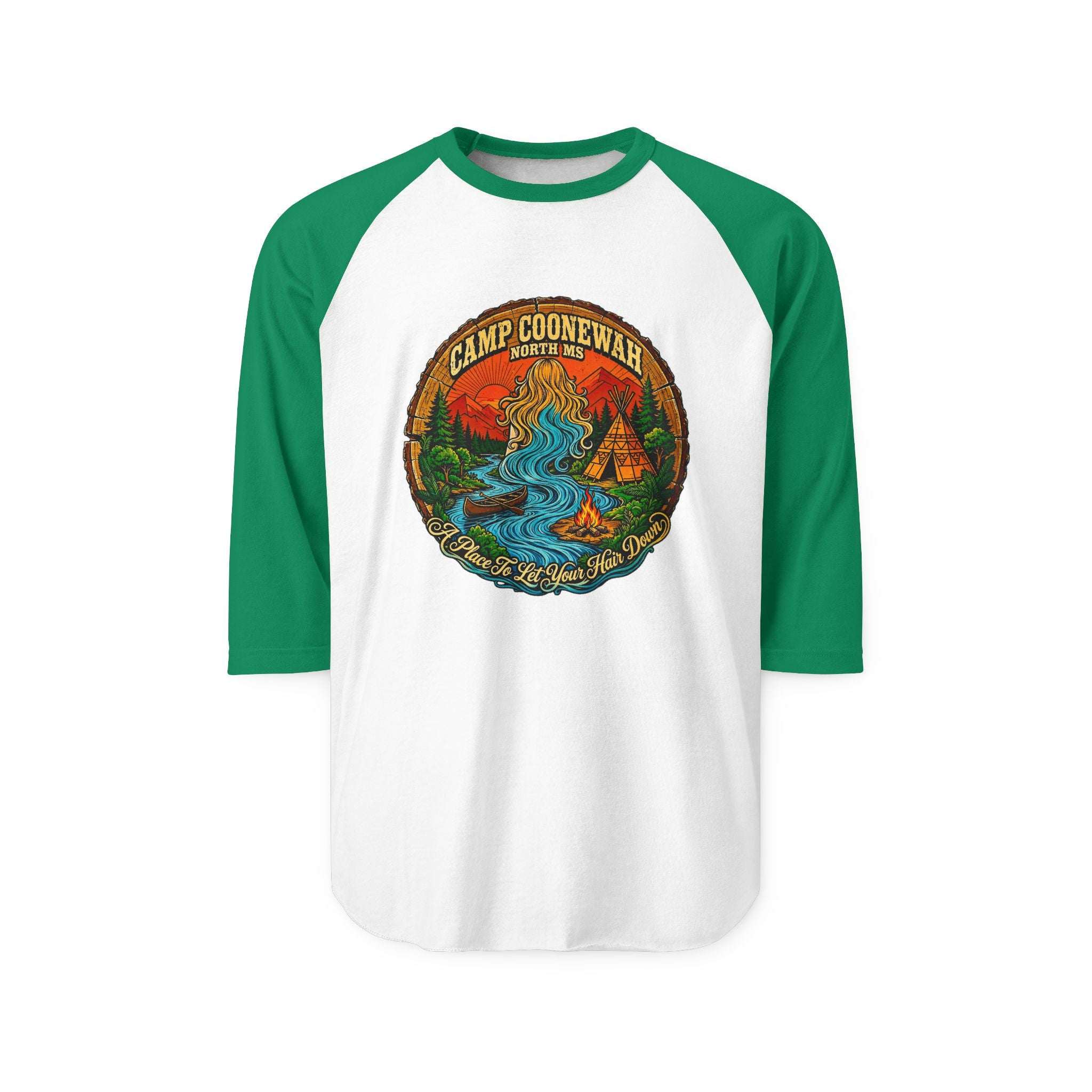 Camp Coonewah – The Campfire Raglan 3/4 Sleeve