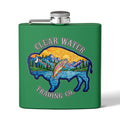 Sunset Buffalo 6oz Pocket Flask - Clear Water Trading Co.