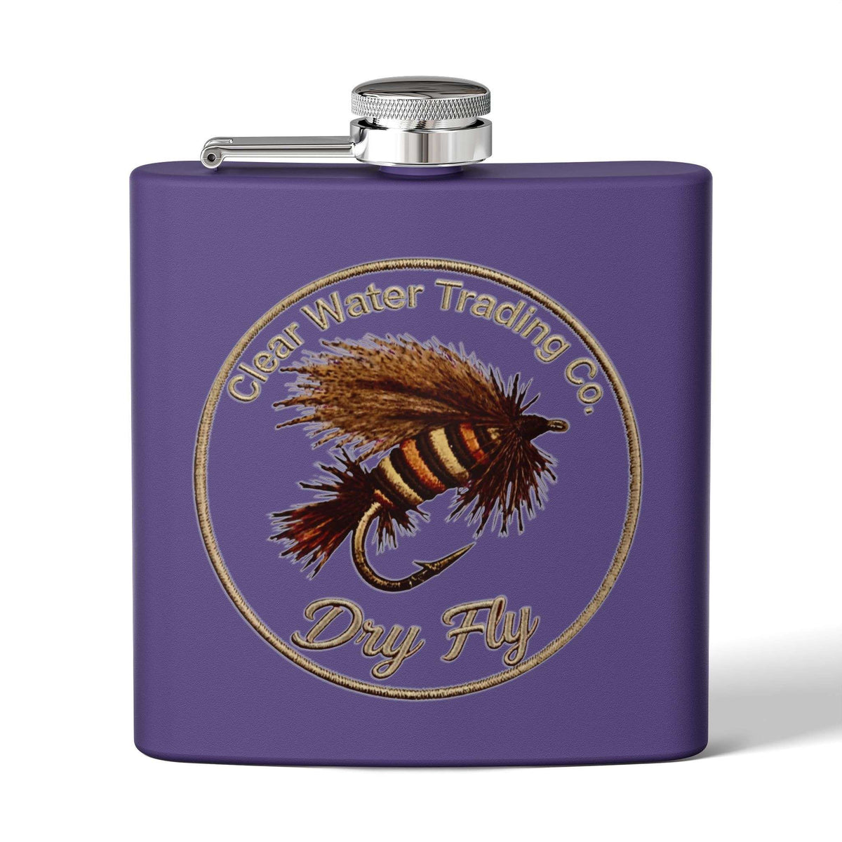 Flasque de pêche à la mouche Clear Water Trading Co. - 177 ml en acier inoxydable, pêche à la mouche