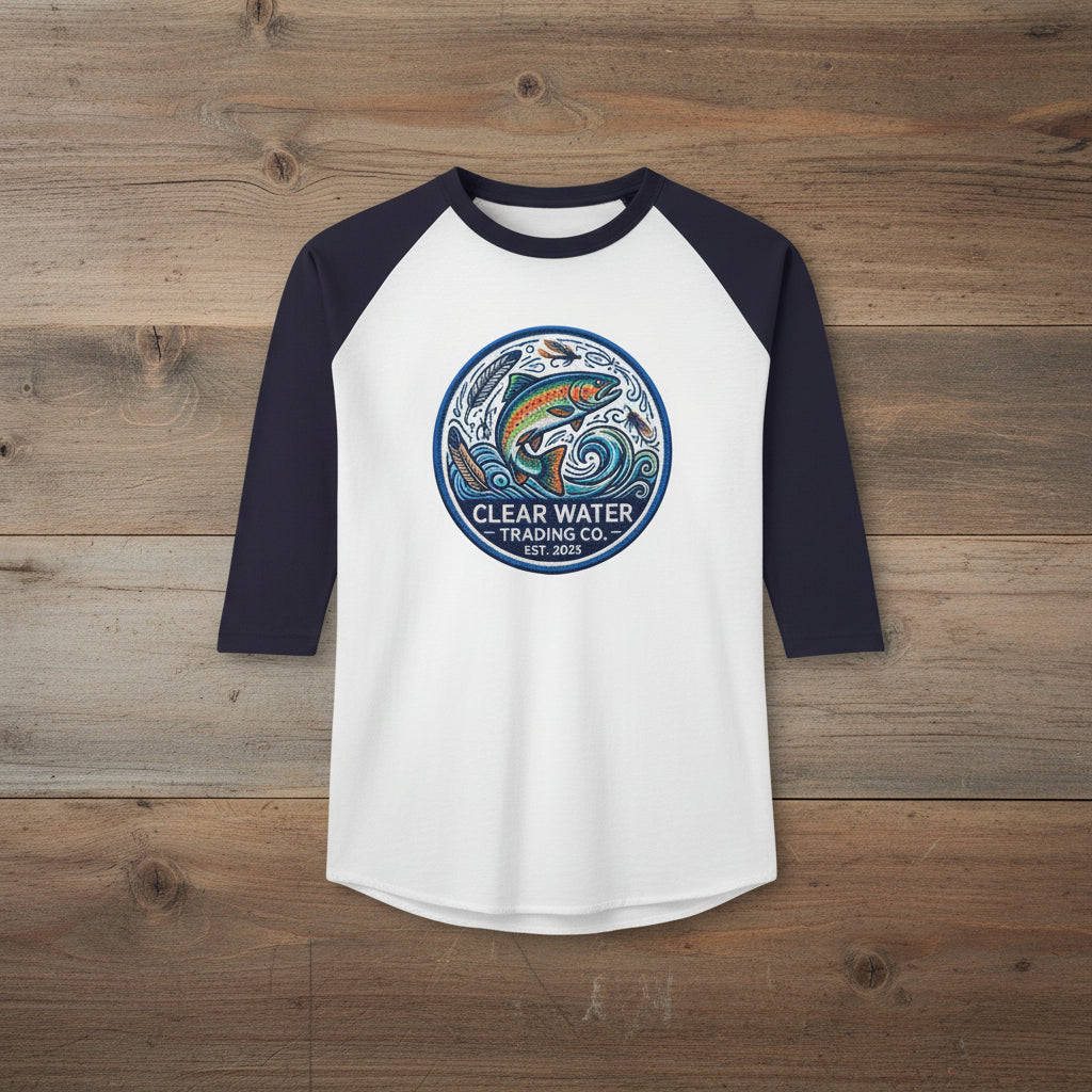 Clear Water Trading Co. — Retro Trout Raglan Shirt