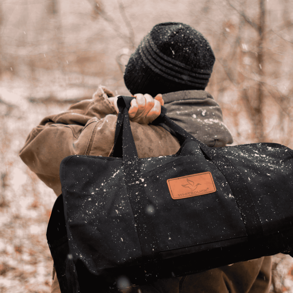The Mayflower: Heavy-Duty Waxed Canvas Log Carrier - Clear Water Trading Co.