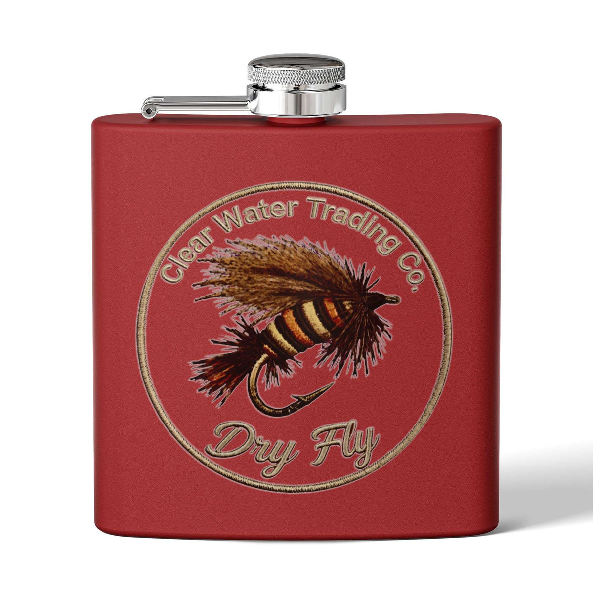 Flasque de pêche à la mouche Clear Water Trading Co. - 177 ml en acier inoxydable, pêche à la mouche