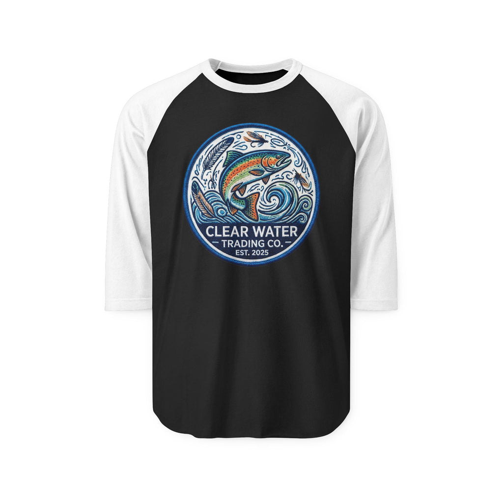 Clear Water Trading Co. Raglan Shirt – Retro Trout Fishing Graphic