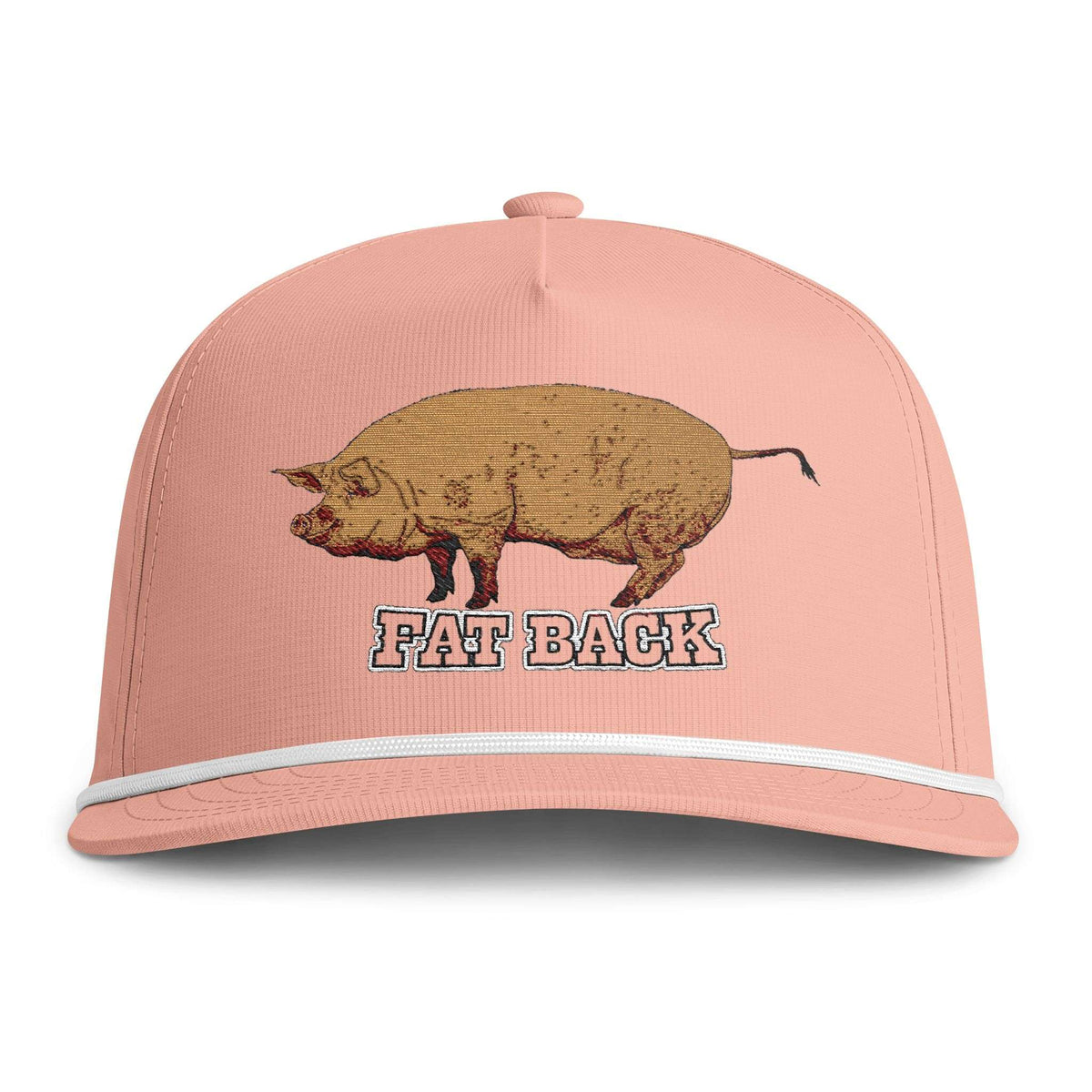 Casquette de ferme vintage « Fat Back Rope Hat » avec écusson de cochon – Clear Water Trading Co.
