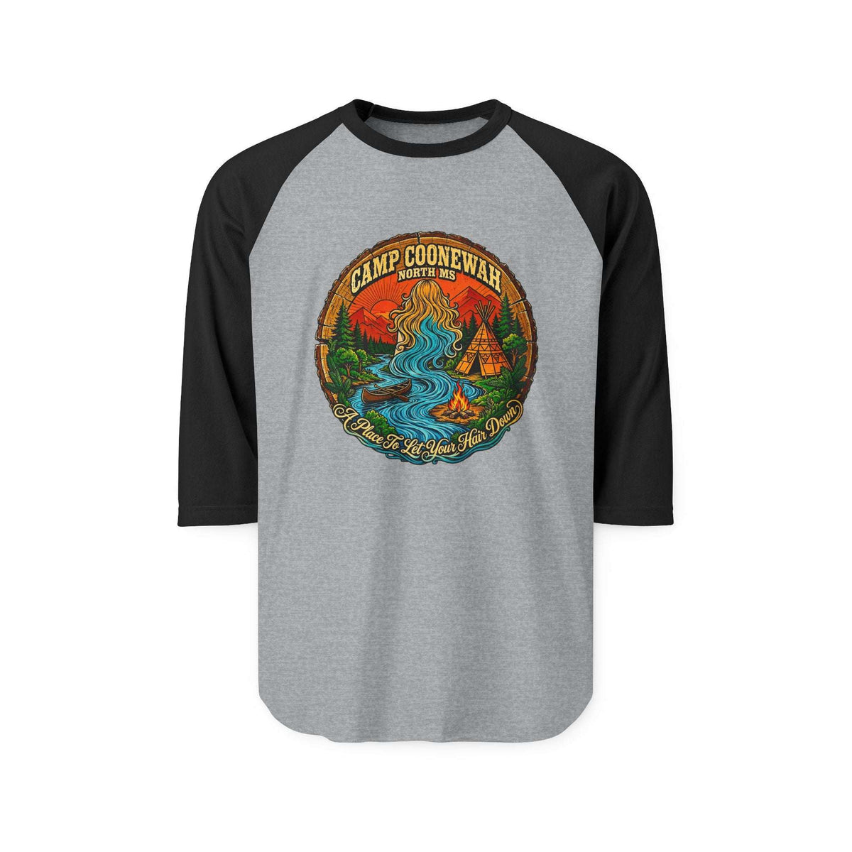 Camp Coonewah – The Campfire Raglan 3/4 Sleeve