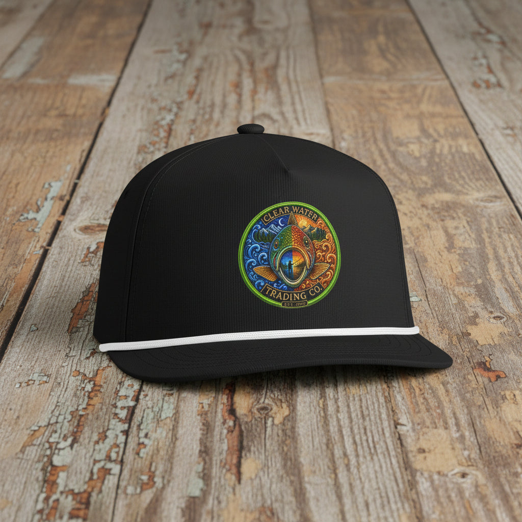 Clear Water Trading Co. — Premium Trout Badge Rope Hat