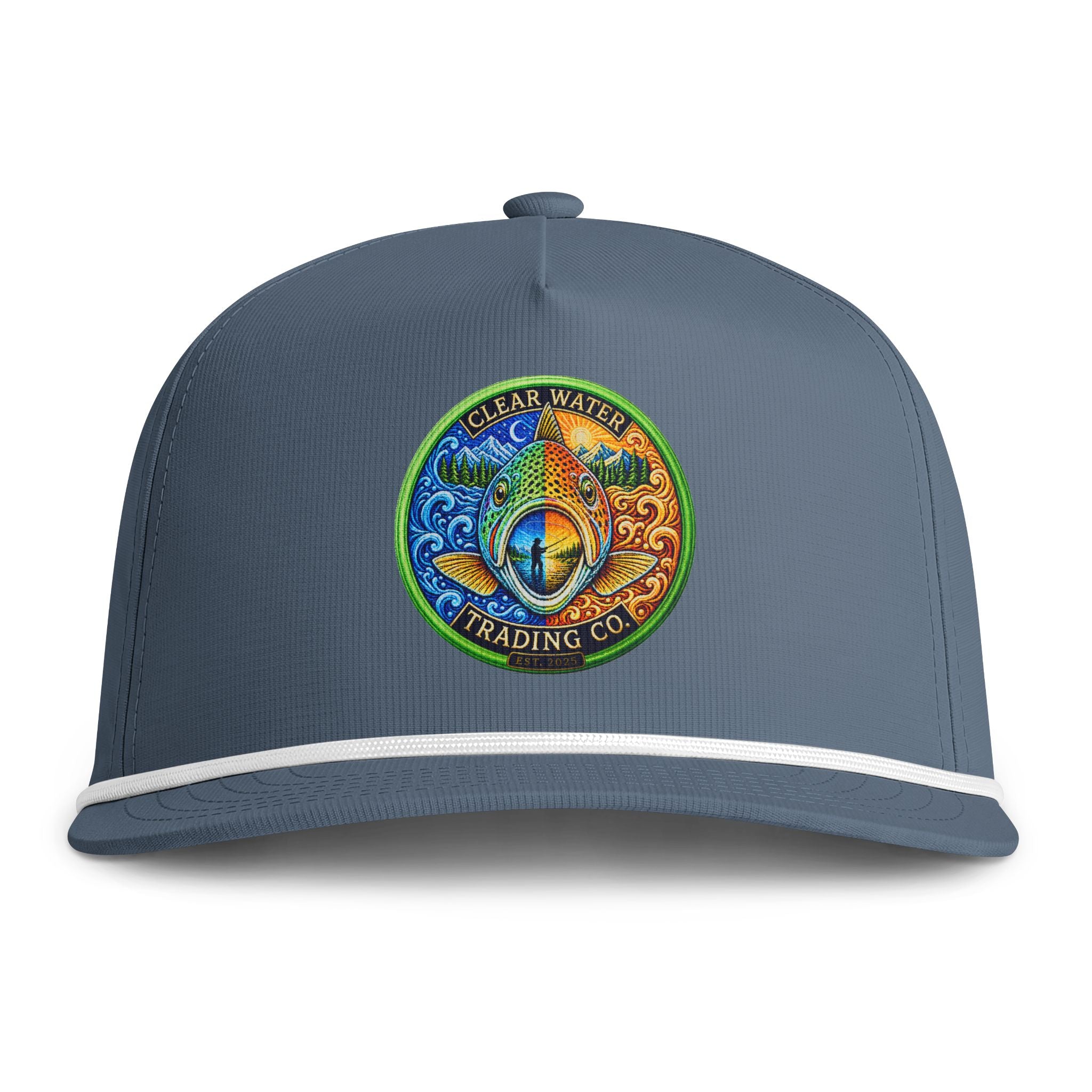 Clear Water Trading Co. — Premium Trout Badge Rope Cap