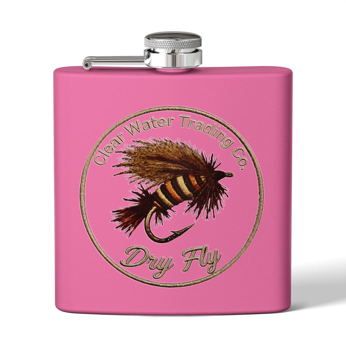 Flasque de pêche à la mouche Clear Water Trading Co. - 177 ml en acier inoxydable, pêche à la mouche