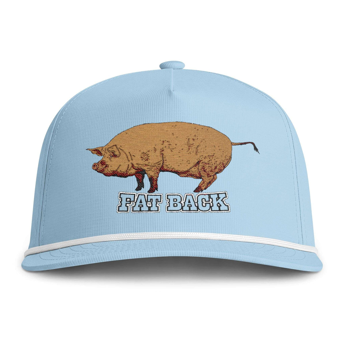 Casquette de ferme vintage « Fat Back Rope Hat » avec écusson de cochon – Clear Water Trading Co.