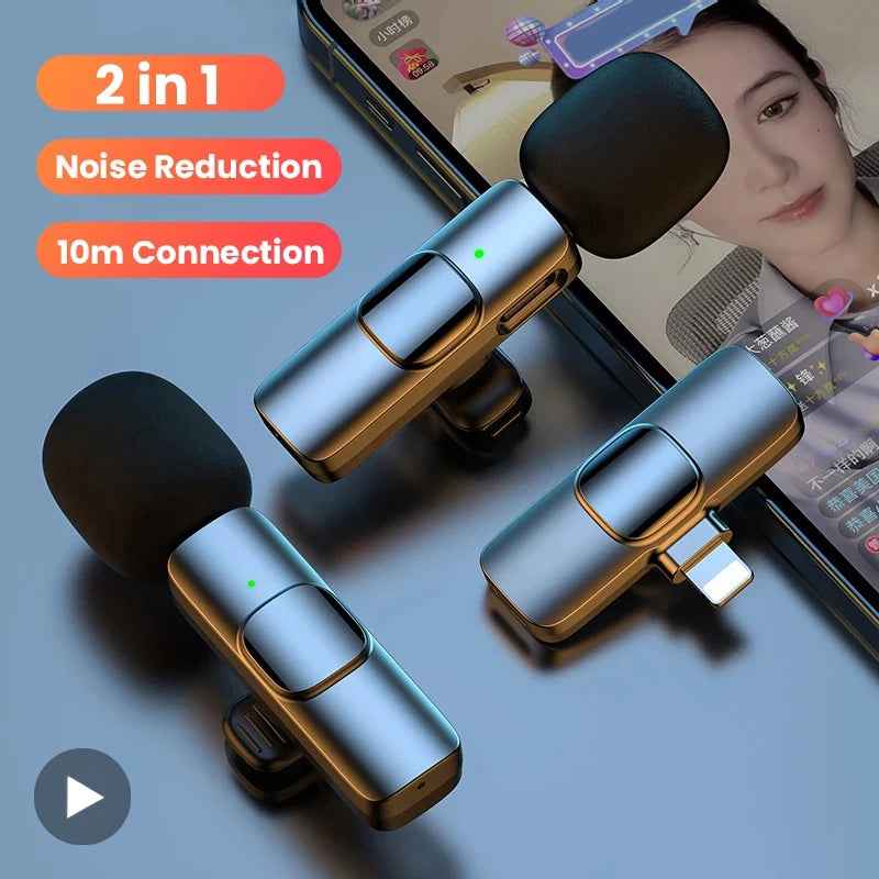 Buttonhole Wireless Lavalier Microphone for Clear AudioRecording