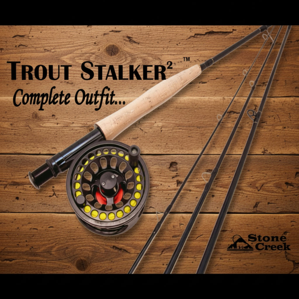 TS-2 Trout Stalker Graphite Fly Rod and Arbor Reel Combo (Complete Outfit) 4,5,6 wt
