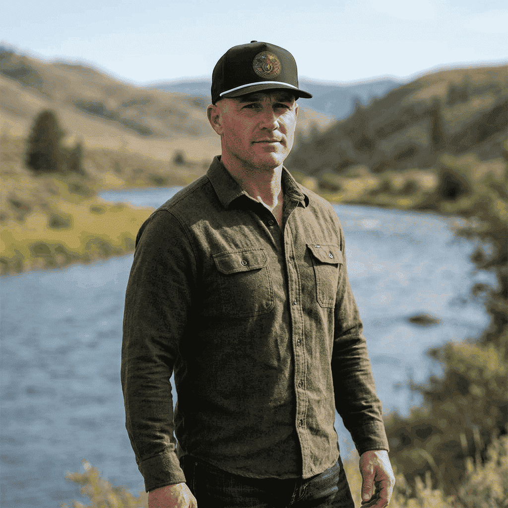 Clear Water Trading Co. — Premium Trout Badge Rope Cap - Clear Water Trading Co.