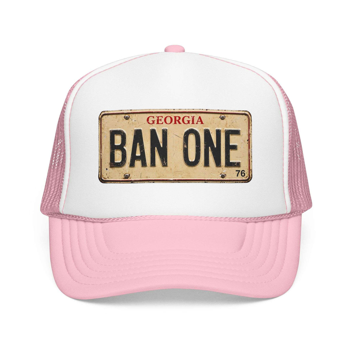 Georgia BAN ONE Vintage License Plate Trucker Hat | Clear Water Trading Co.