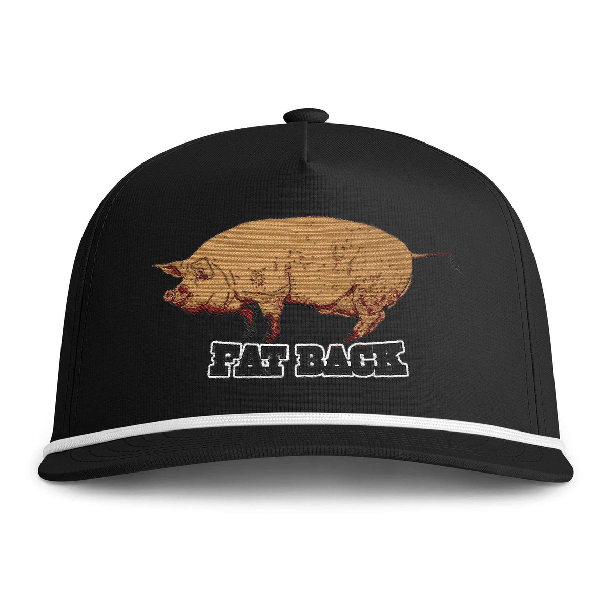 Casquette de ferme vintage « Fat Back Rope Hat » avec écusson de cochon – Clear Water Trading Co.