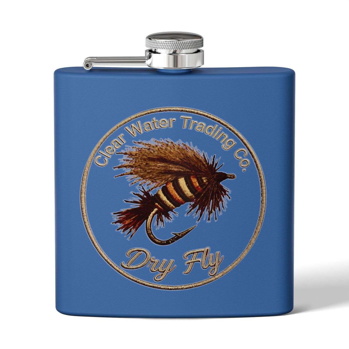 Flasque de pêche à la mouche Clear Water Trading Co. - 177 ml en acier inoxydable, pêche à la mouche