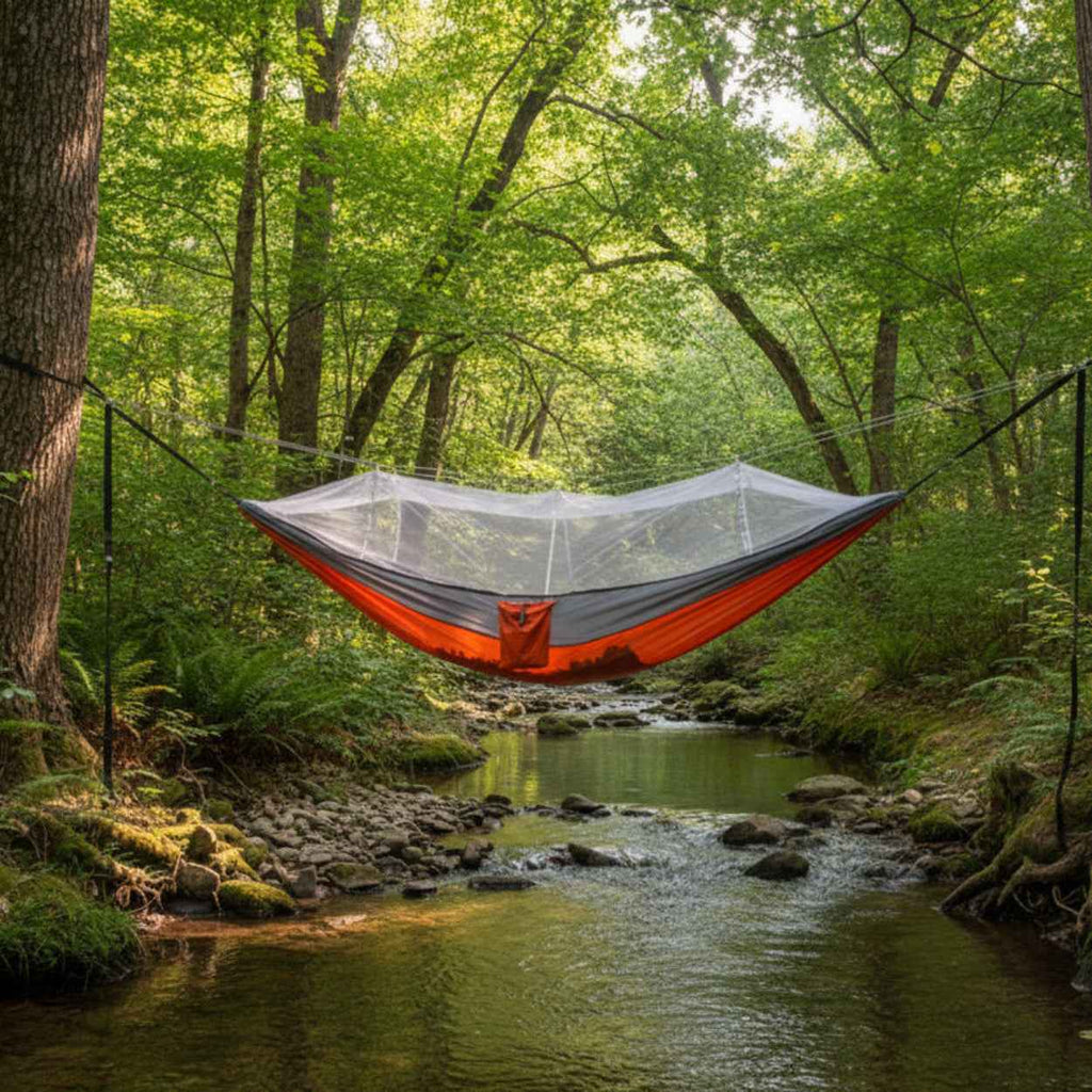 The Sentry: 210T Ripstop Mosquito-Shield Hammock
