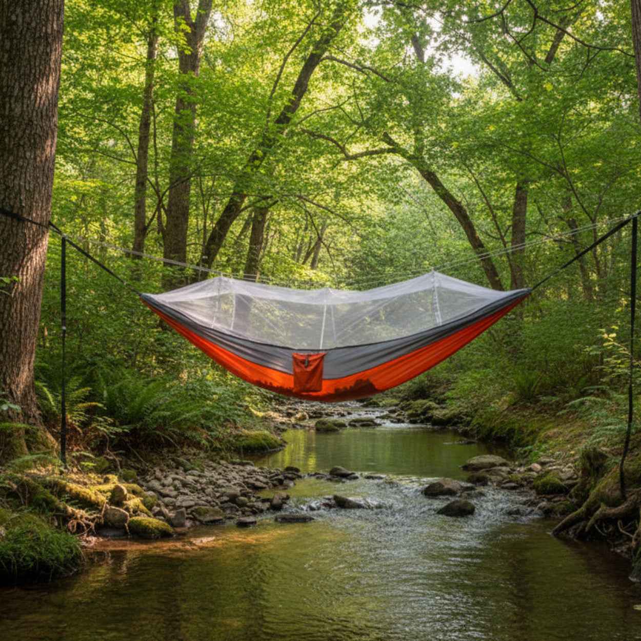 The Sentry: 210T Ripstop Mosquito-Shield Hammock