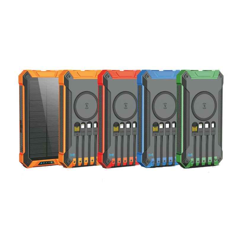 Wireless Solar Power Bank 20000 mAh for Ultimate Portability and Convenience