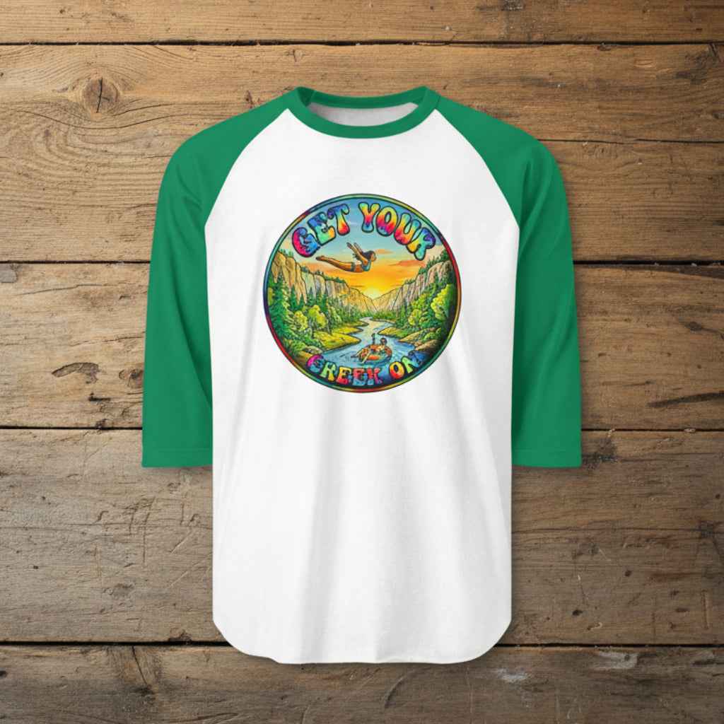Creek Life Raglan Shirt — "Get Your Creek On" Mid-Sleeve